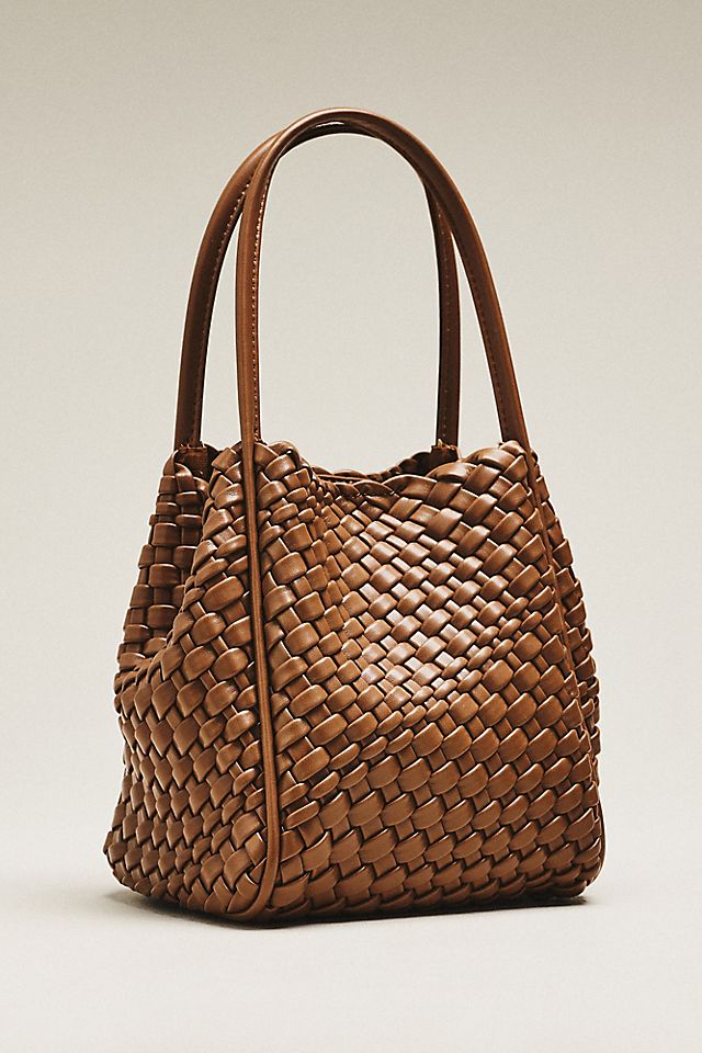 By Anthropologie Hollace Woven Mini Tote Bag