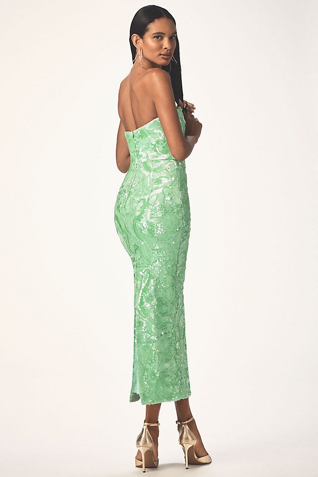 Helsi Leslie Strapless Stretch Sequin Midi Dress