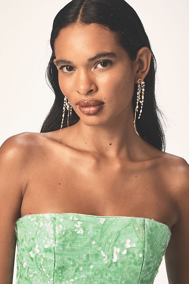Helsi Leslie Strapless Stretch Sequin Midi Dress