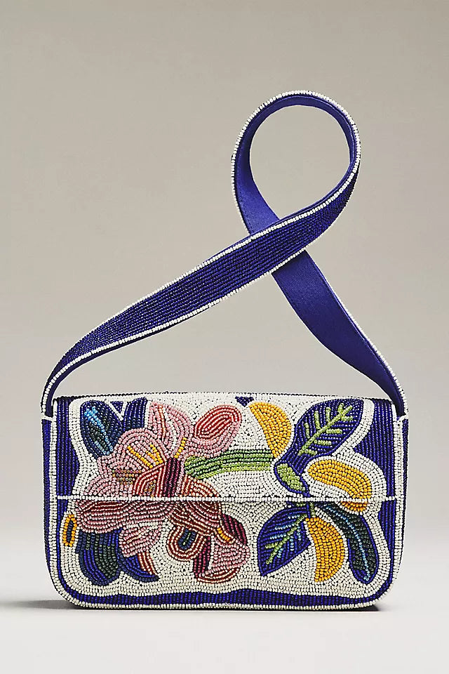 Fiona Beaded Shoulder Bag Floral Edition