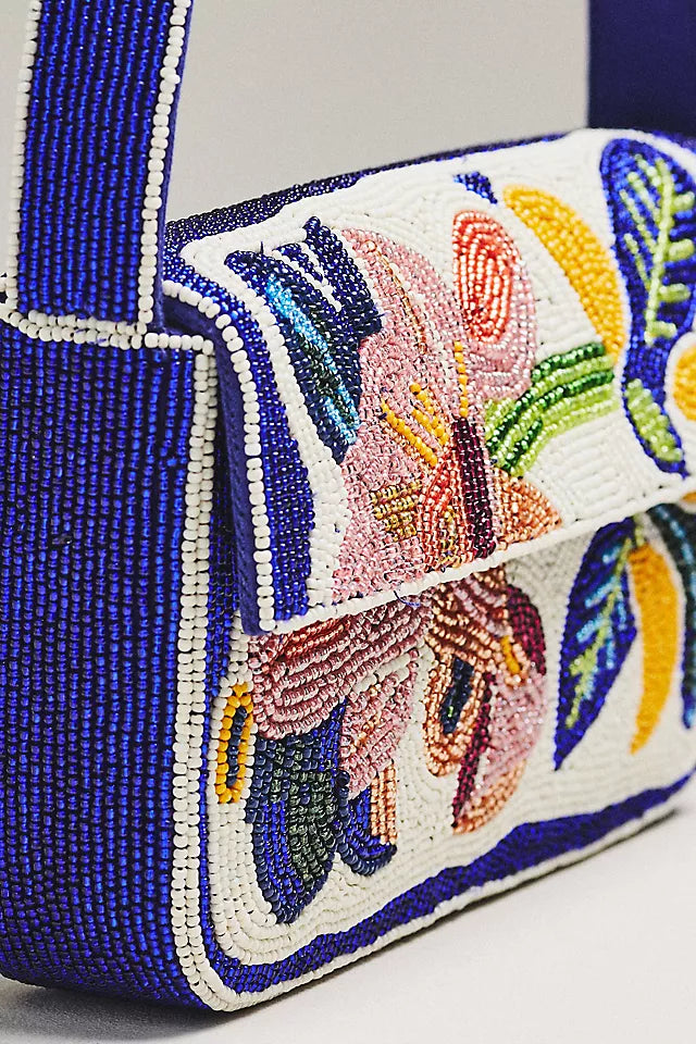 Fiona Beaded Shoulder Bag Floral Edition