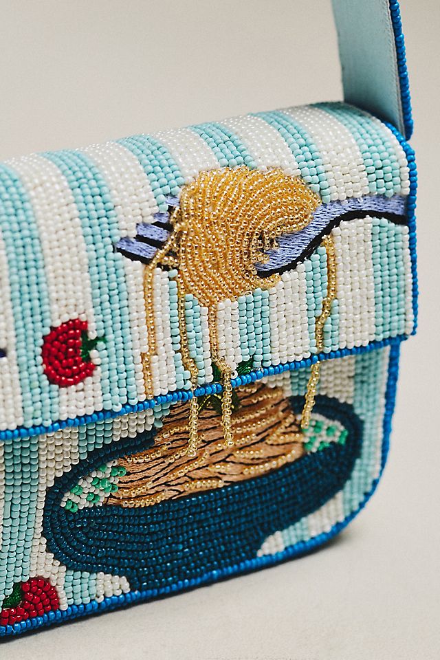 By Anthropologie Fiona Beaded Shoulder Bag