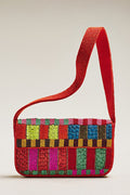 By Anthropologie Fiona Beaded Bag Geometric Edition