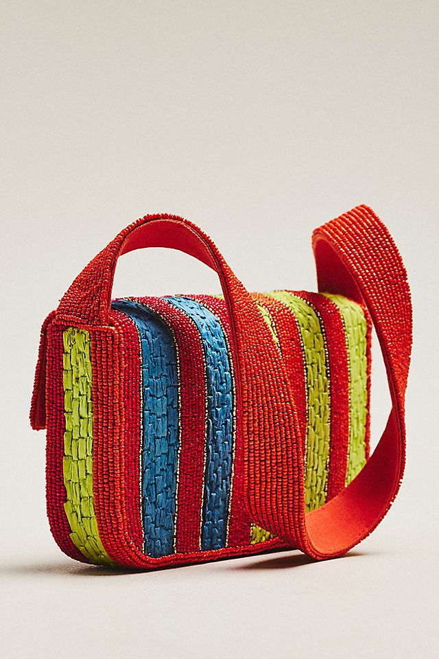 By Anthropologie Fiona Beaded Bag Geometric Edition